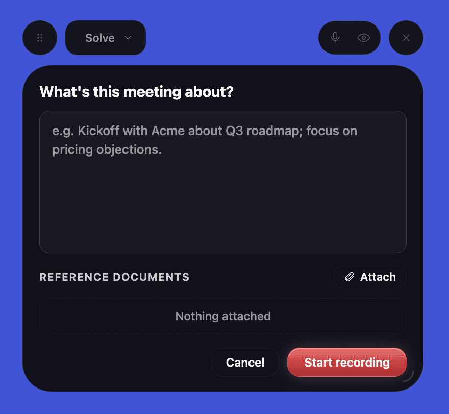 Start calls with context in Hinty